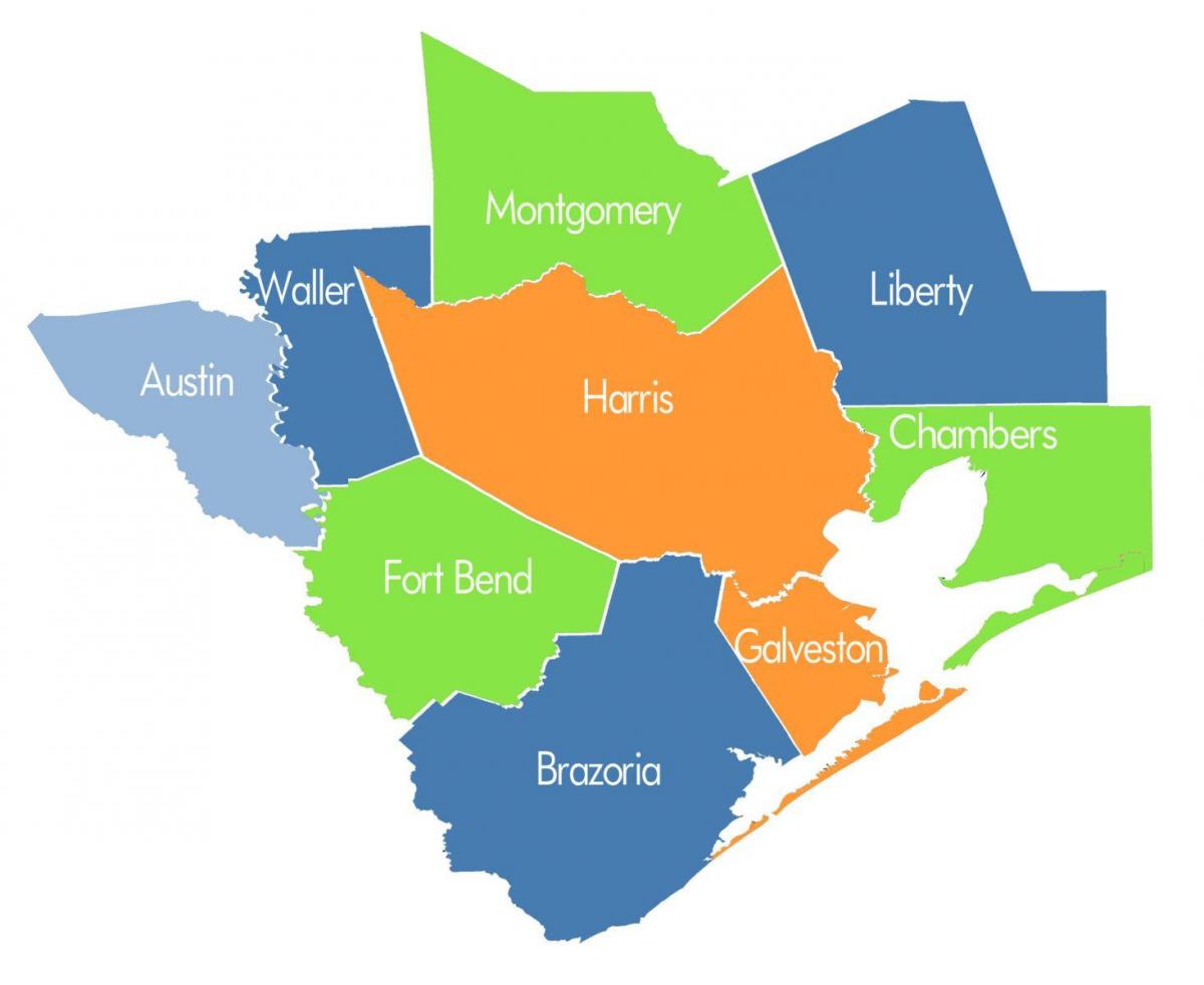 county kart over Houston