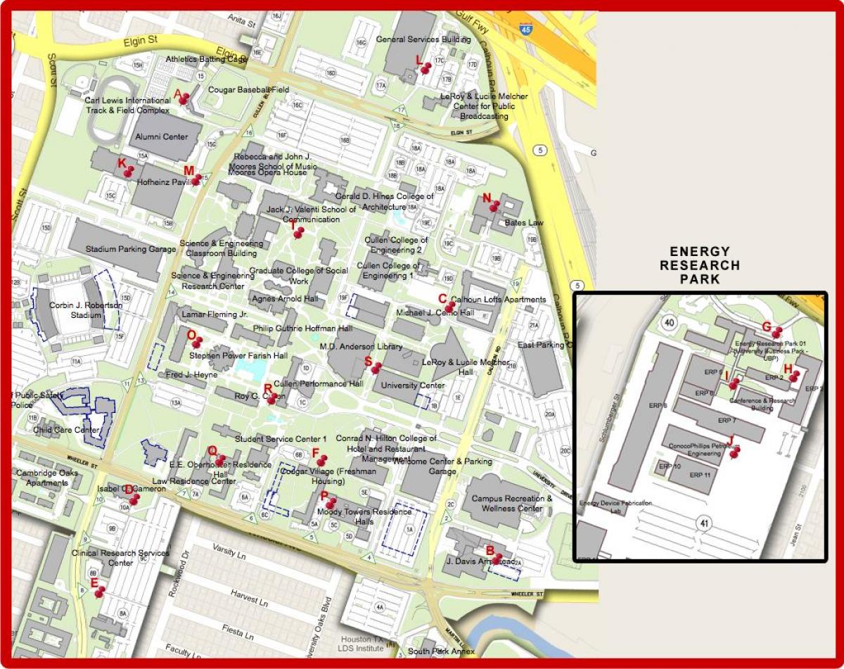 kart av university of Houston