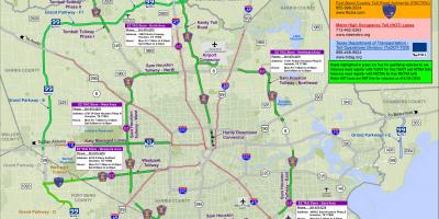 Kart over Houston bomveier