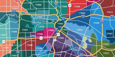 Kart over Houston forstedene