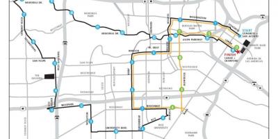 Kart over Houston maraton