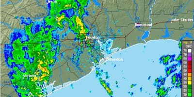 Regn kart Houston