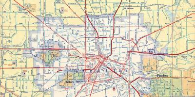 Veien kart over Houston